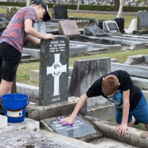 Bradley Belton (left) & Logan Symes.  Photo / No.9 (City of Wanganui) Squadron, Air Training Corps Facebook Page.