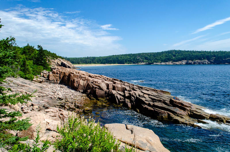 view of rocks and water from park loop road