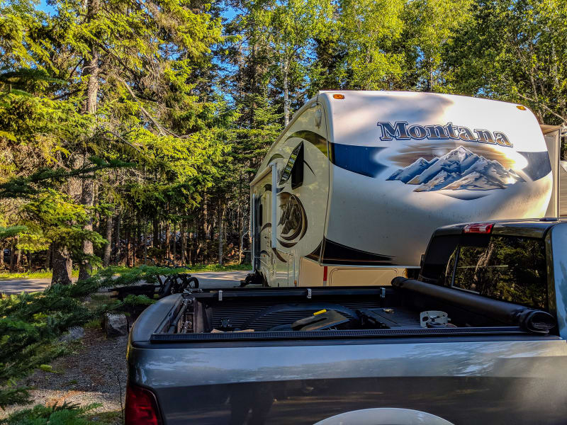 campsite at seawall campground