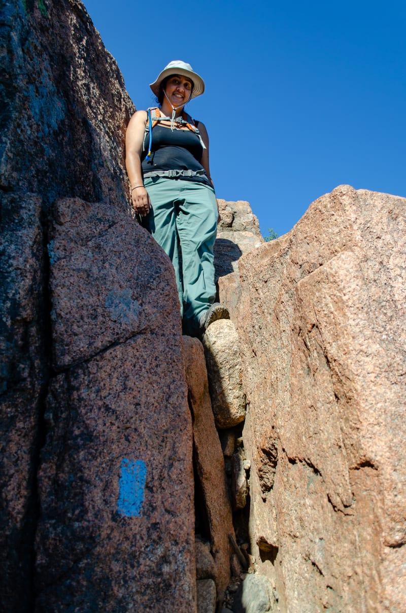 steep section of hiking on south bubble mountain trail