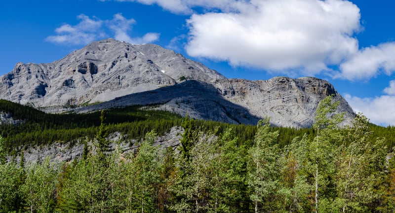 mountain with layers that bend and twist