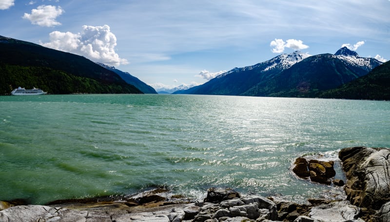 view of the harbor from skagway