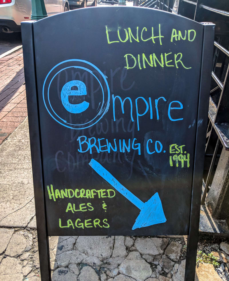 empire brewing company sign