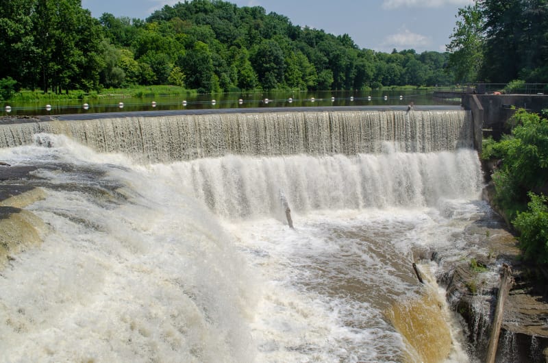 waterfalls along the cornell campus