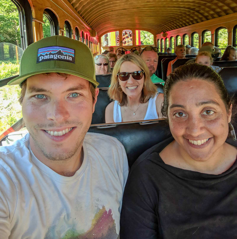 will sushila and my mom riding the cog railway