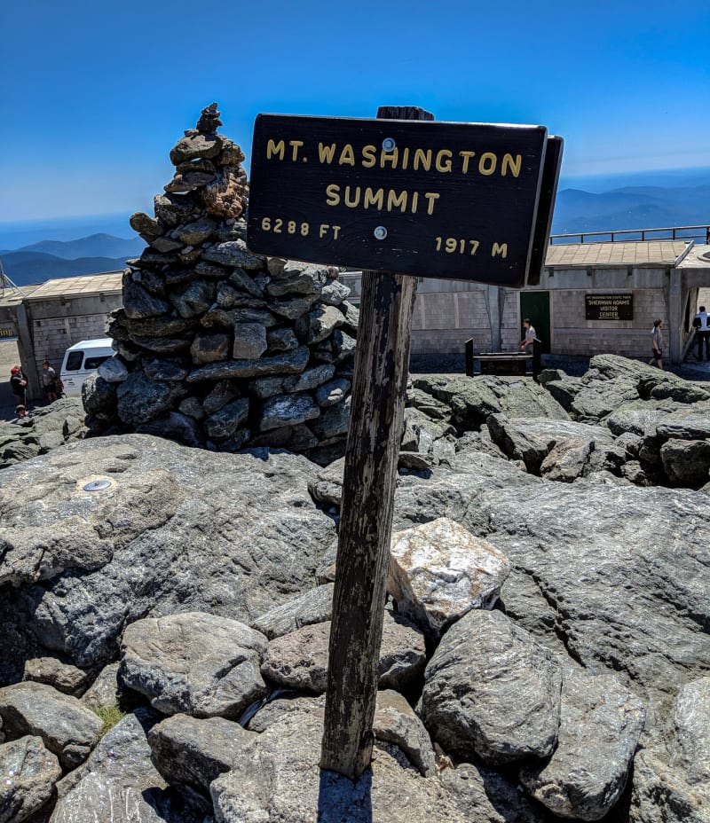 the sign at the summit of mt washington