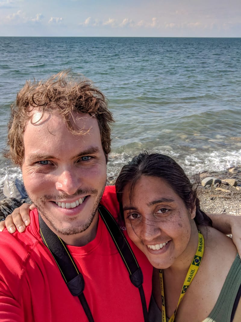 selfie by lake ontario