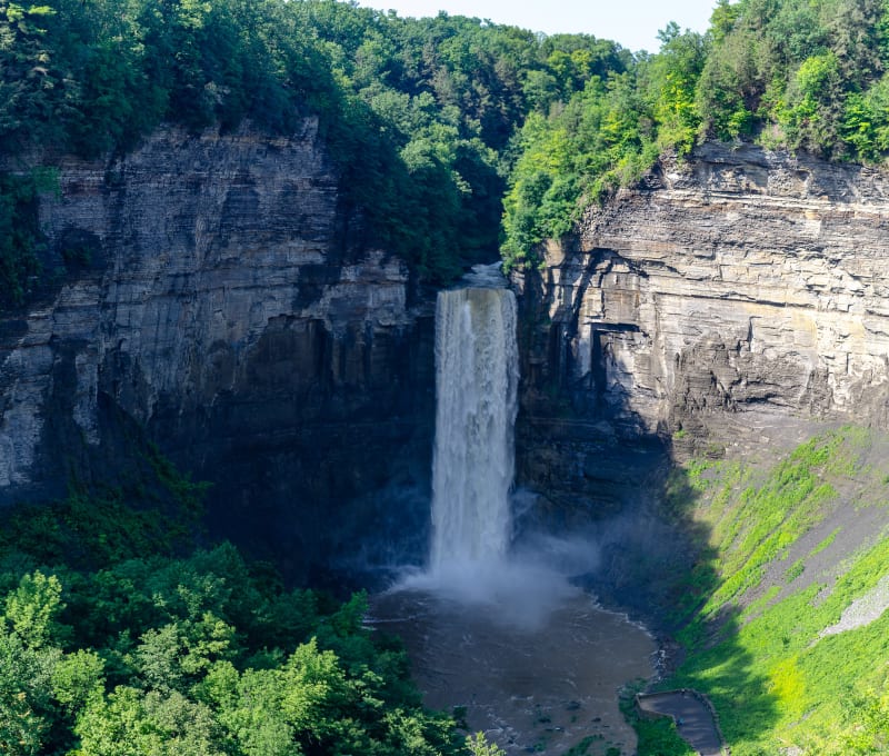 view of taughannock falls from the top