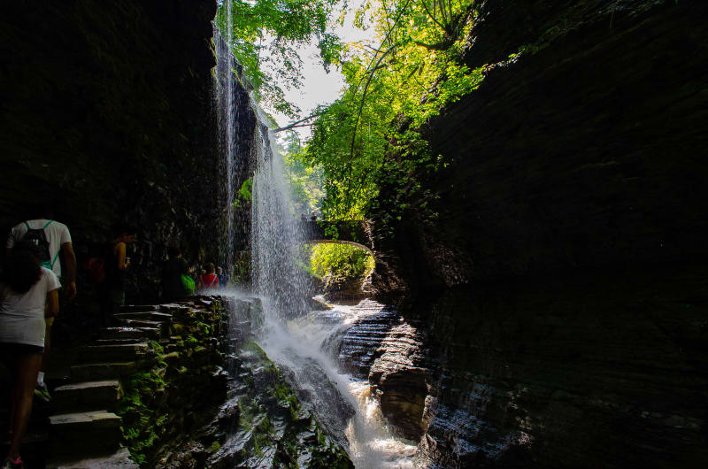 trail through watkins glen gorge