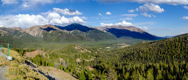 view of pioneer mountains south of galena summit