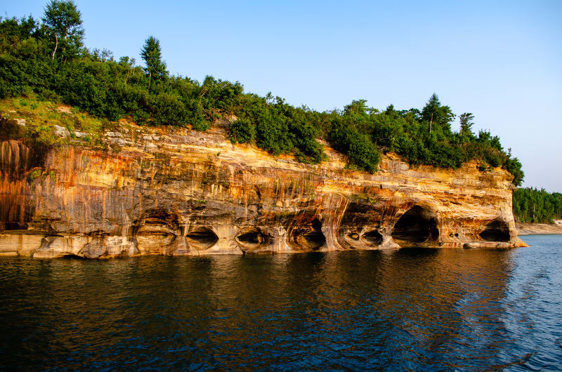 pictured rocks at sunset