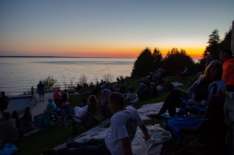 sunset from the viewing terrace