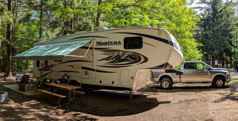 lsp in her campsite at hoffmaster park