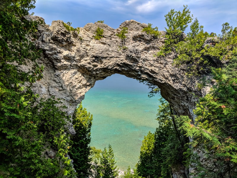 arch rock on mackinac island