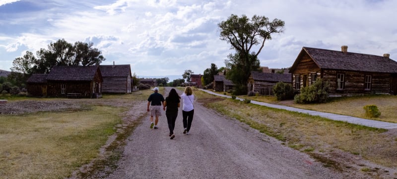 walking down main street in bannack montana