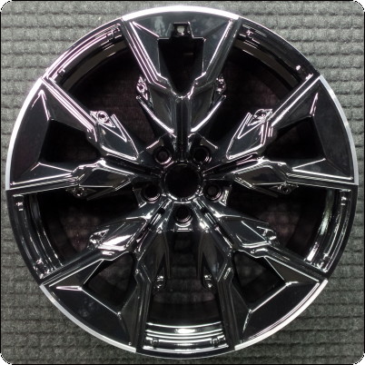2023-2025 BMW i7 21″ OEM Wheel Rim Machined Lip w/ Black Spokes