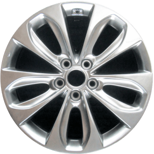 Genuine factory OEM Hyper Silver wheel for 2010-2014 Hyundai Professionally remanufactured to like-new condition
