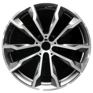 Genuine factory OEM Machined w/ Charcoal Pockets Front wheel for 2017-2024 BMW Front Professionally remanufactured to like-new condition