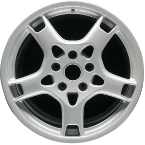 Genuine factory OEM All Silver Rear wheel for 2005-2013 Porsche Rear Professionally remanufactured to like-new condition