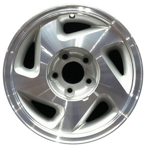 Genuine factory OEM Machined w/ Silver Pockets wheel for 1990-1994 Ford Professionally remanufactured to like-new condition