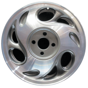 Genuine factory OEM Machined w/ Charcoal Pockets wheel for 1995-2001 Saturn Professionally remanufactured to like-new condition
