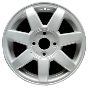 Genuine factory OEM All Silver wheel for 2002-2003 Kia Professionally remanufactured to like-new condition