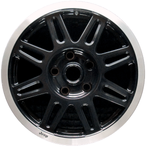 Genuine factory OEM Machined Lip w/ Black Spokes wheel for 2007-2011 Jeep Professionally remanufactured to like-new condition