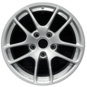 Genuine factory OEM All Silver Rear wheel for 2012-2016 Porsche Rear Professionally remanufactured to like-new condition