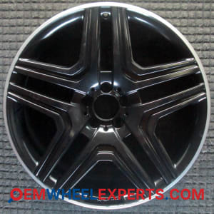 OEM Wheel Rim 16640114007X71 - 2010-2017 Mercedes-Benz 21x10 Interchange 85365 Machined Lip w/ Black Spokes