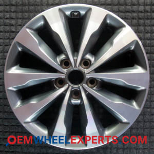 OEM Wheel Rim 52910A9220 - 2015-2018 Kia 18x7 Interchange 74747 Machined w/ Charcoal Pockets