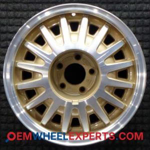 OEM Wheel Rim F5VY1007A F5VC1007CB - 1995-1997 Lincoln 16x7 Interchange 3126 Machined w/ Gold Pockets