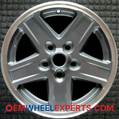 OEM Wheel Rim 5JX82CDMAA - 2005-2007 Jeep 16x7 Interchange 9056 Machined Lip w/ Gray Spokes
