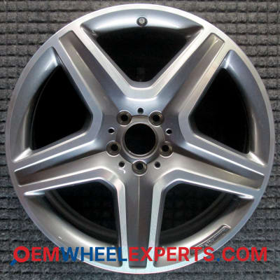 OEM Wheel Rim 16640120027X21 1664012002 - 2013-2019 Mercedes-Benz 20x9 Interchange 85551 Machined Lip w/ Charcoal Spokes