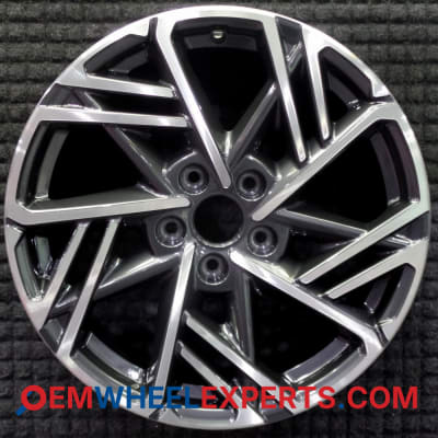 OEM Wheel Rim 52910J9850 - 2022-2023 Hyundai 18x7.5 Interchange 70632 Machined w/ Charcoal Pockets