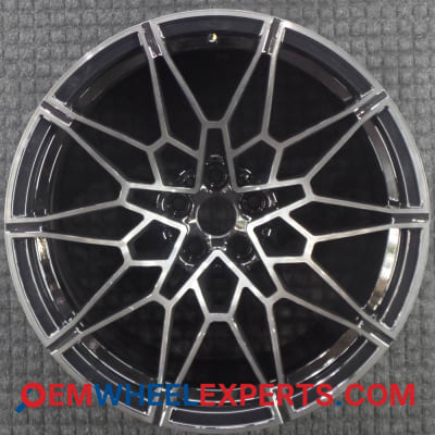 OEM Wheel Rim 36118093837 - 2021-2025 BMW Rear 20x10.5 Interchange 86607 Machined w/ Black Pockets Tinted Clear