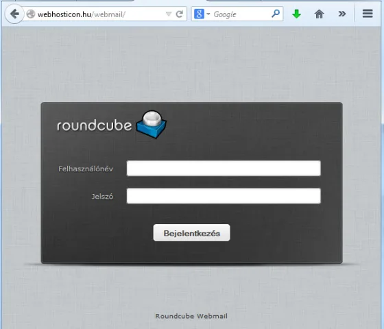 Roundcube webmail bejelentkezés