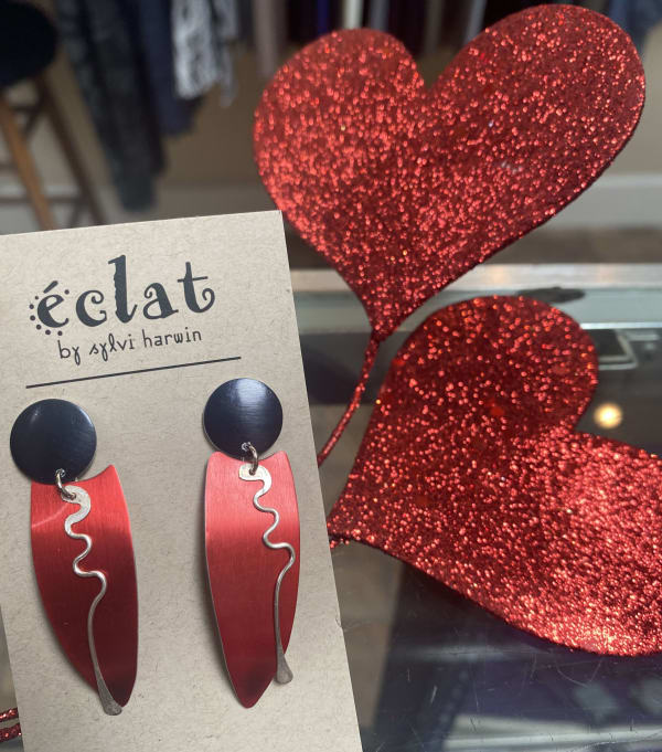 Valentine's Day is fast approaching, and we are READY to adorn you in all of our cutest and loveliest styles! Pick up a unique mâché heart necklace, beautiful one-of-a-kind anodized aluminum earrings, or a whimsical hand-beaded choker and earring set! Not sure what to gift your S.O.? Any of our extrordinary accessories and masterfully crafted special Valentine's Day outfits would make incredibly unique gifts! Give the gift of love today and shop small at the same time all in one stop! Check out all of these items and more on my online shop, all at limited-time sale prices!