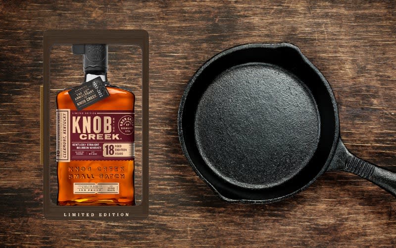 Knob Creek 18 Year Old Bourbon Returns with Exclusive Cast Iron Skillet Set