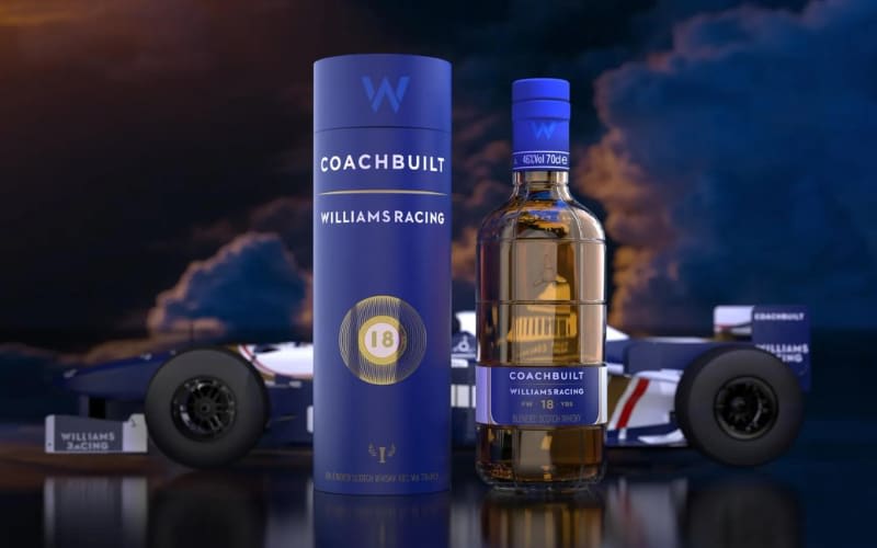 Coachbuilt and Williams Racing Unveil Exclusive 18-Year-Old Blended Scotch Whisky