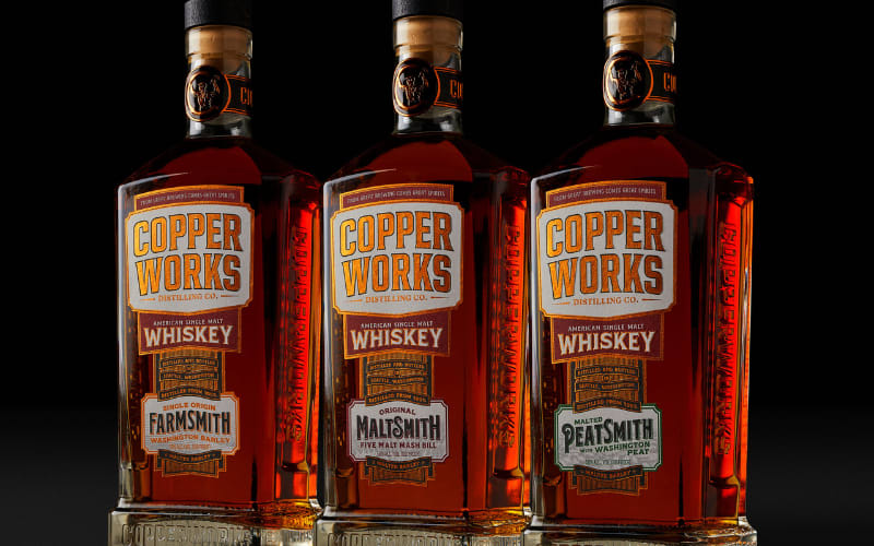 Copperworks Distilling Co. Launches New American Single Malt Whiskey Lineup