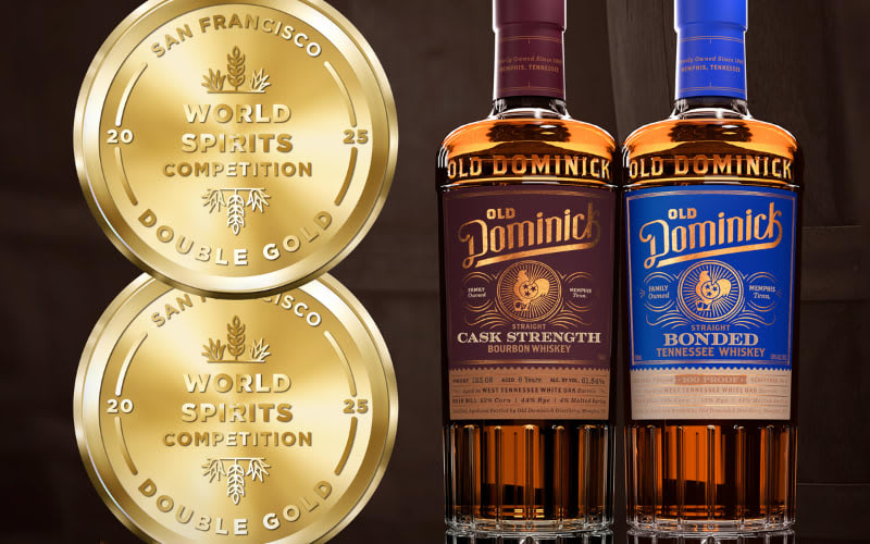 Old Dominick Wins Double Gold Win at the 2025 San Francisco World Spirits Competition