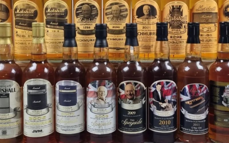 Jim Marshall's Private Whisky Collection Surfaces After 50 Years