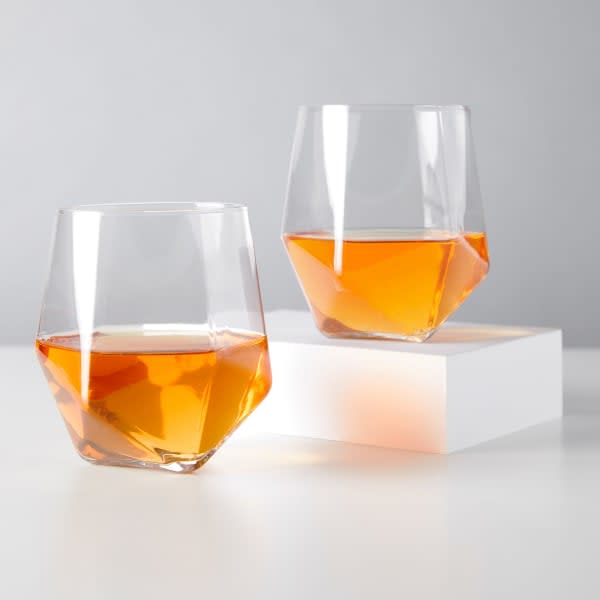 Viski Faceted Crystal Tumblers