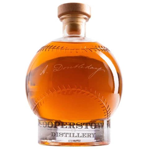 Cooperstown Distillery Doubleday Bourbon In A Baseball Decanter