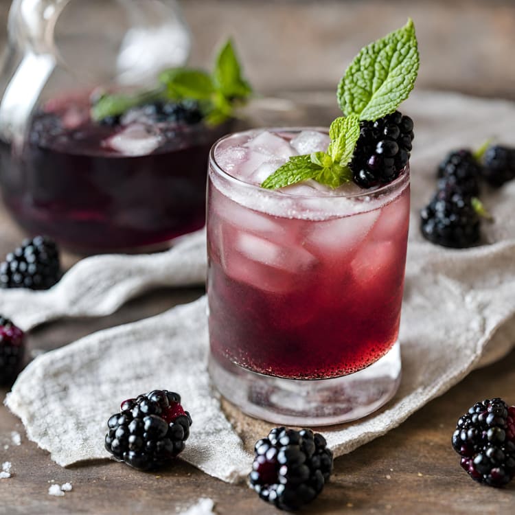 Blackberry Bourbon Fizz