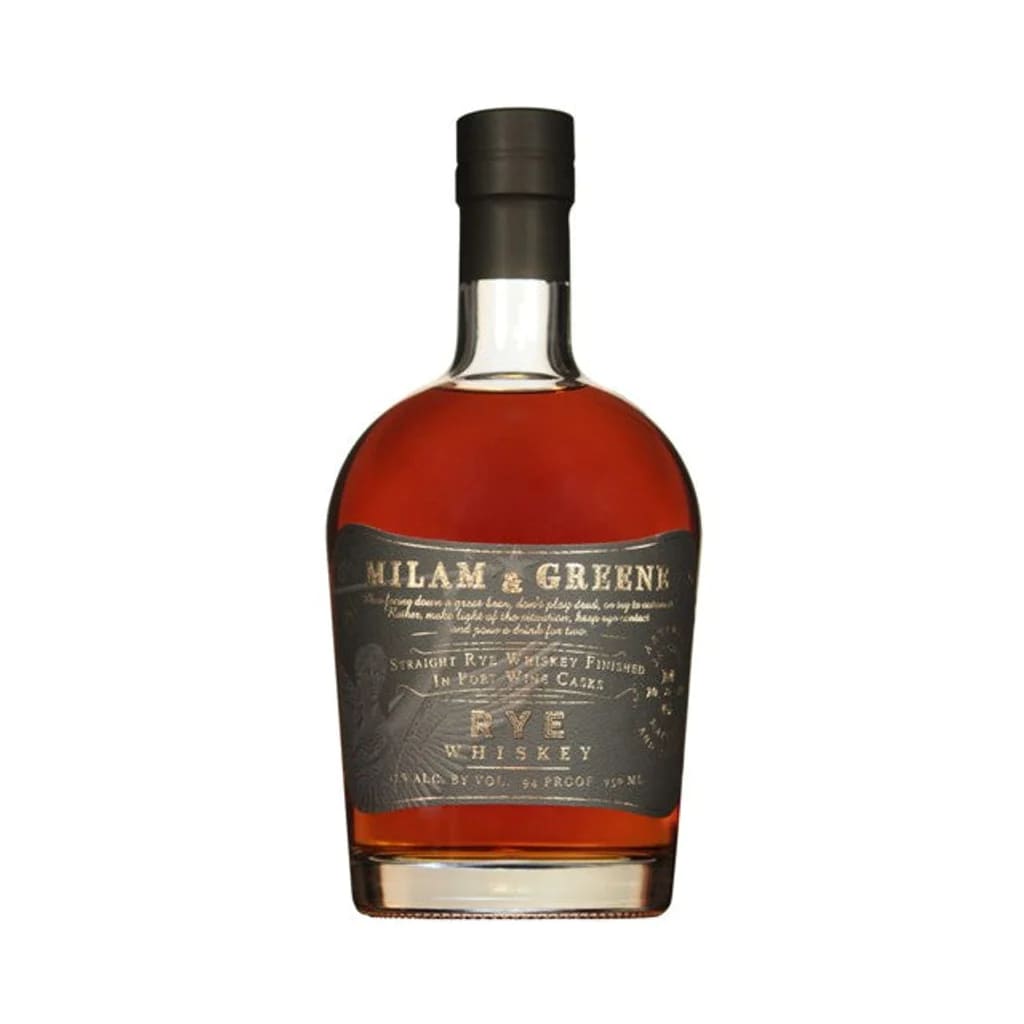Milam & Greene Straight Rye Whiskey Finished In Port Wine Casks