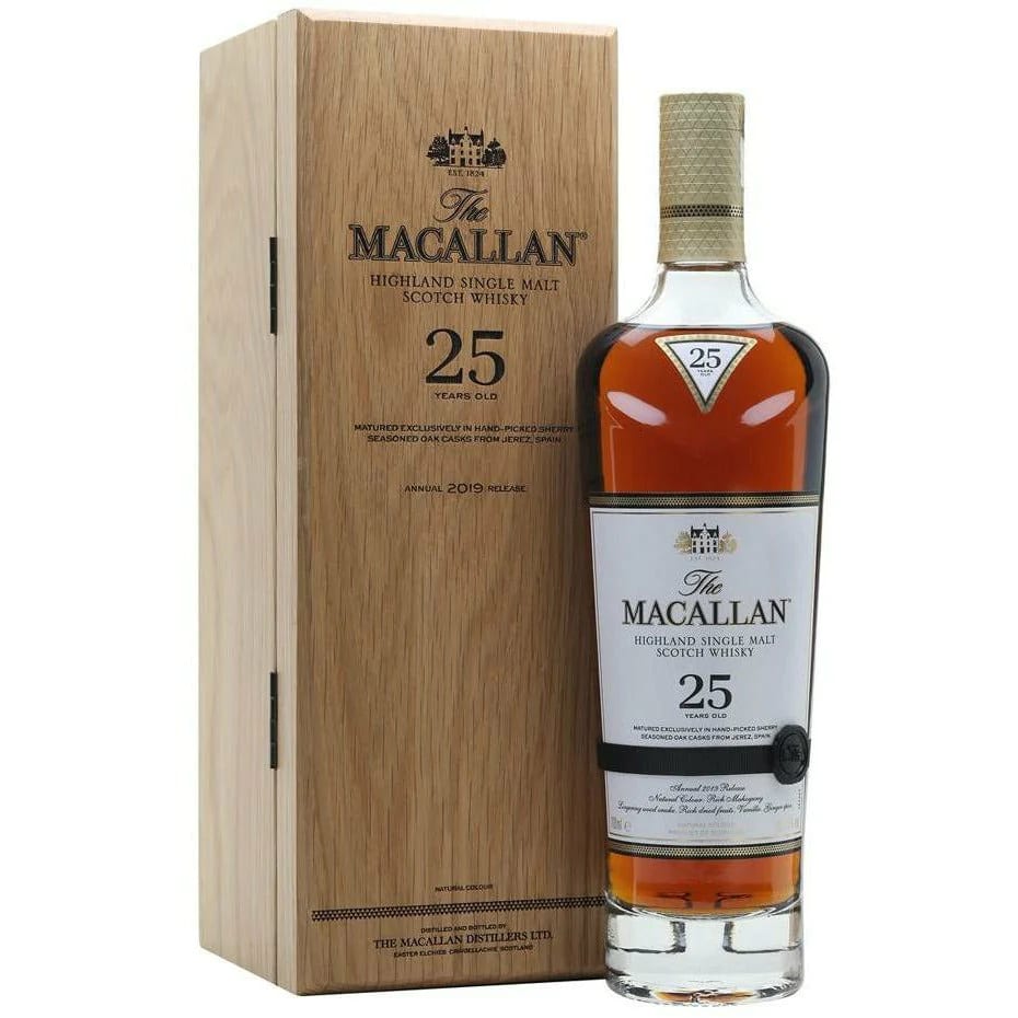 Macallan 25 Year Old Sherry Oak Single Malt Scotch