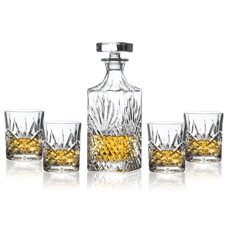 5 Piece Whiskey Decanter Set