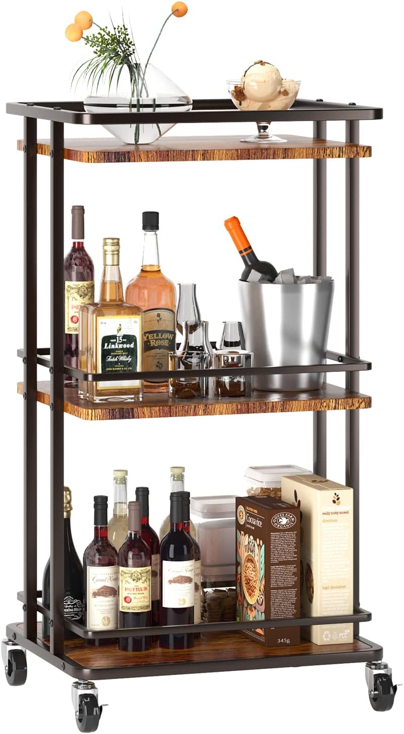 3 Tier Bar Cart for Home