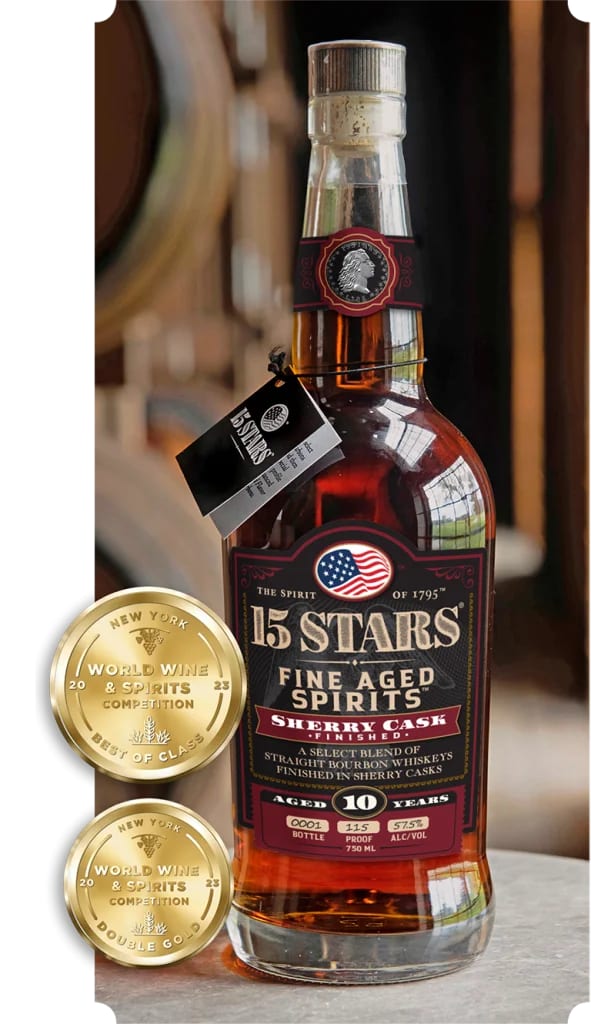 15 Stars Straight Bourbon Whiskey Finished In Sherry Casks